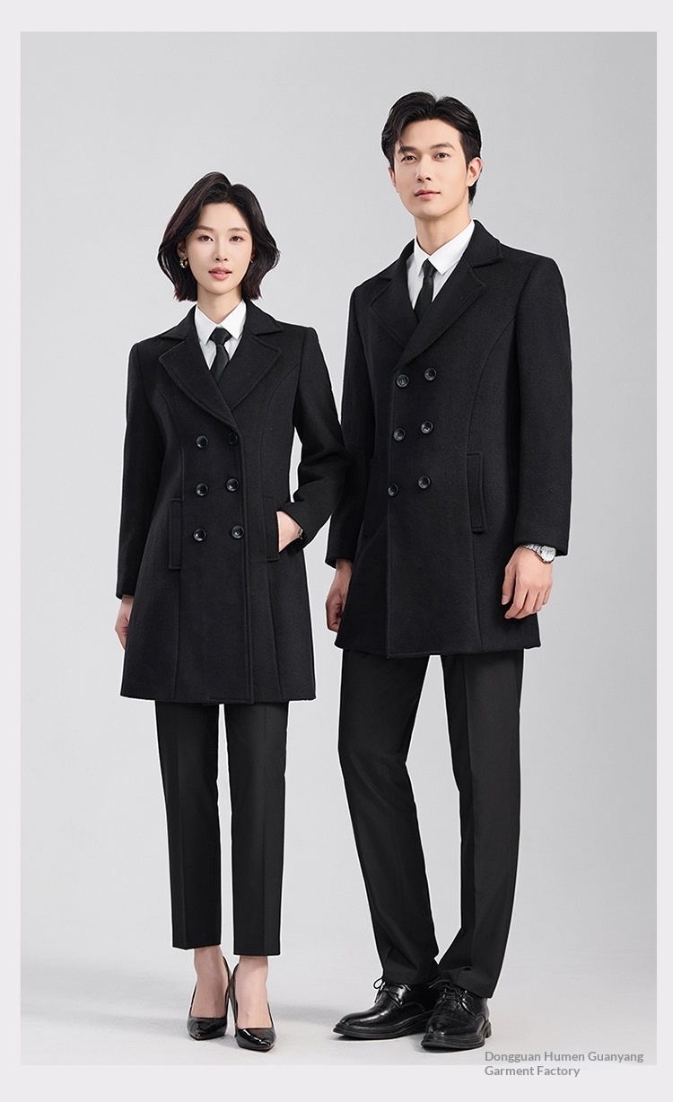 boy Boy Boy Same Style Double-Breasted Men, Autumn Winter Business Commuting Woolen Formal Workwear Wool Coat Professional Wear For_voghion.com