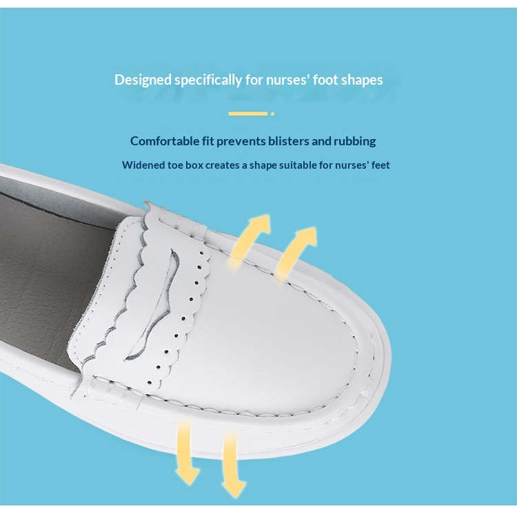 ShoeGlobe Damen-Sneaker „Nurse“ aus echtem Leder, gepolstert, weich, atmungsaktiv, rutschfest, mit Fleece-Futter und dicker Sohle – ideal für Herbst und Winter. Warm und bequem._voghion.com