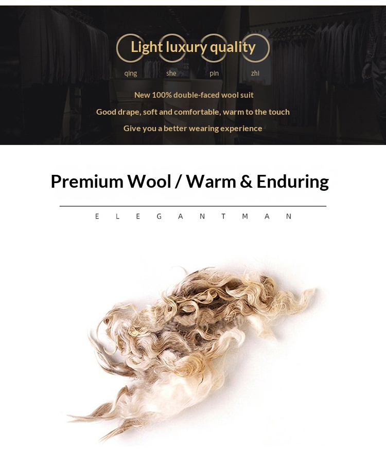 boy Boy Boy High-End 100% Pure Wool Double-Sided Woolen Men's Autumn And Winter New Suit Business Casual Solid Color Jacket_voghion.com