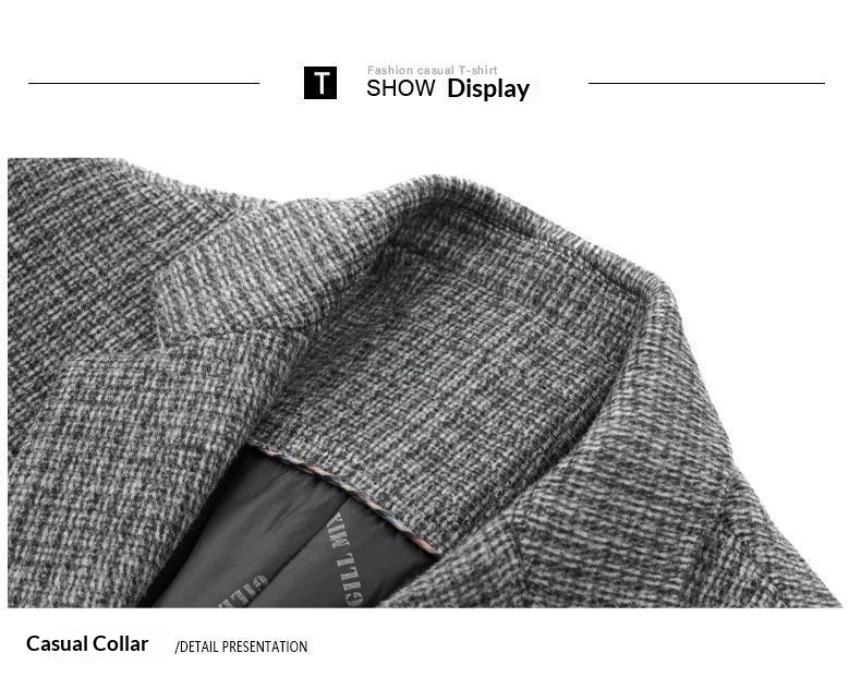 boy Boy Boy Autumn Winter Thickened Wool For Men, Dad's Warm Suit Collar Jacket, Fashionable Trendy Mid-Length Trench Coat_voghion.com