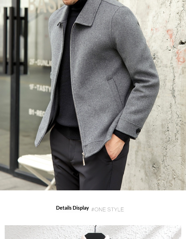 boy Boy Boy 2021 New Winter Coat Men's Turn-Down Collar Short Middle-Aged Double-Sided Wool Jacket_voghion.com