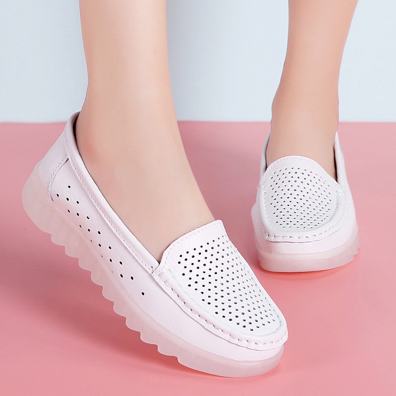 ShoeGlobe Frühjahr/Sommer Neue Pflegeschuhe für Damen: Weich, atmungsaktiv, bequem, rutschfest, dicke Sohle, vielseitig einsetzbar, weiß._voghion.com