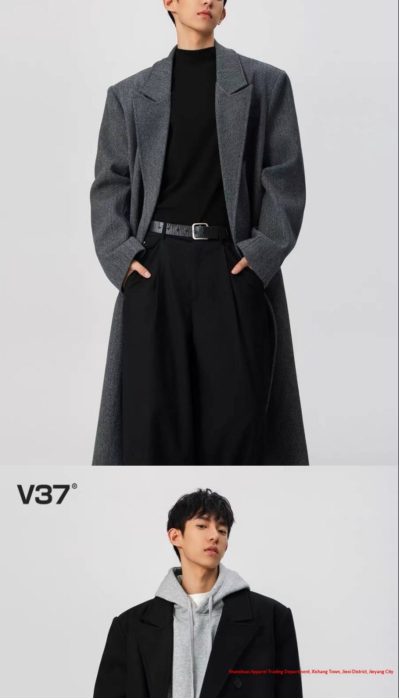 boy Boy Boy 2025 Autumn Winter New Men's Double-Breasted Mid-Length Trench With Shoulder Pads Over-the-Knee Woolen Coat_voghion.com