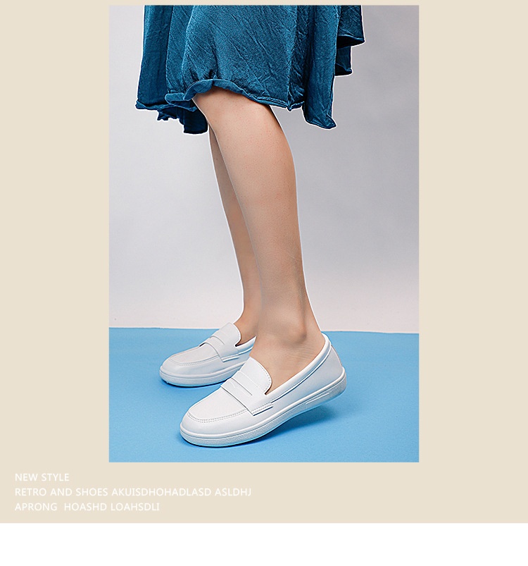 ShoeGlobe Flache Pflegeschuhe für Damen, bequeme, lässige Sommerschuhe mit weicher Sohle, weiß, rutschfest und atmungsaktiv, medizinische Arbeitsschuhe_voghion.com