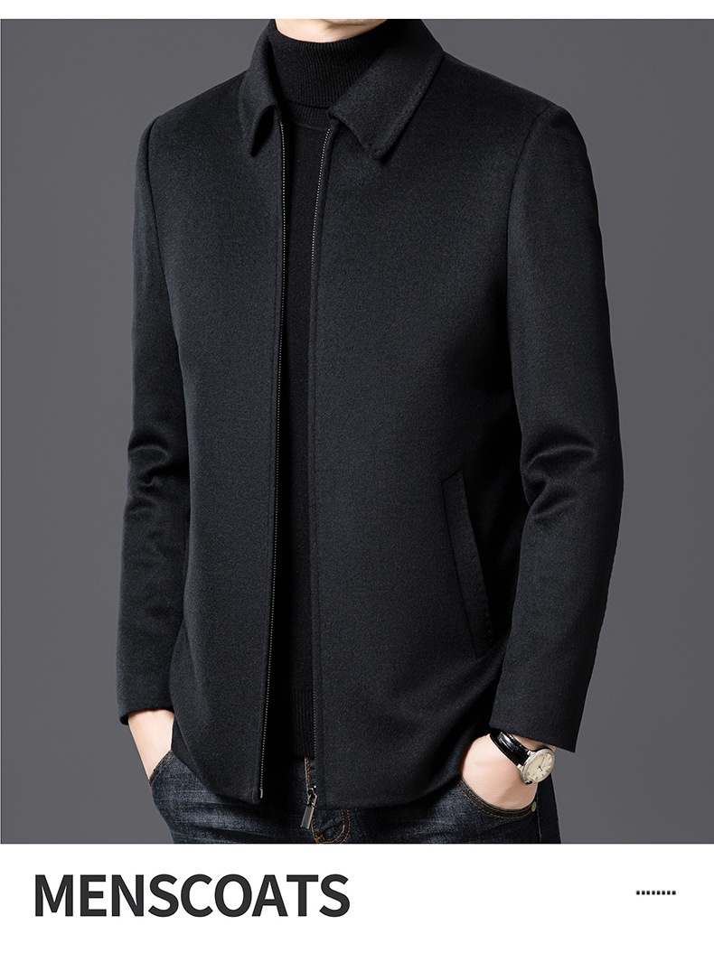 boy Boy Boy Authentic Pure Wool Coat Men, Autumn And Winter Warm Goose Down For Middle-aged Dads, Non-iron Men's Woolen Jacket_voghion.com