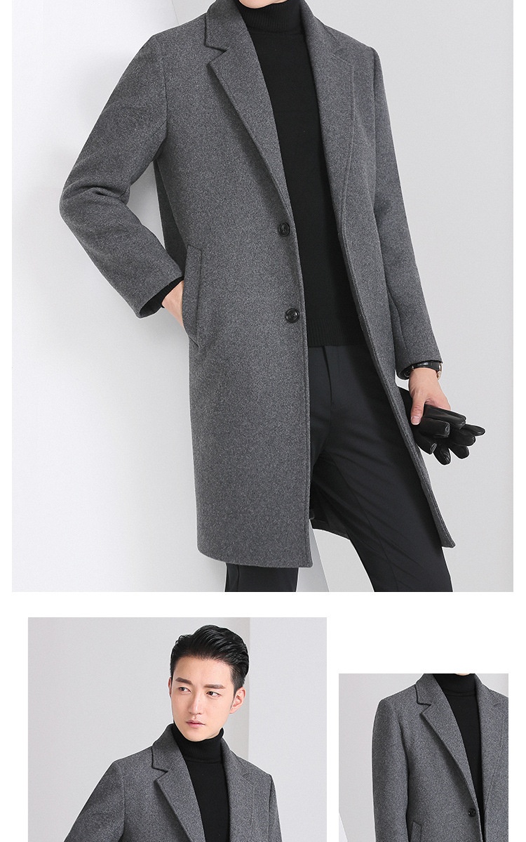 boy Boy Boy Autumn Winter New Men's Slim Fit Youth Korean Style Mid-Length Wool Coat For Men_voghion.com