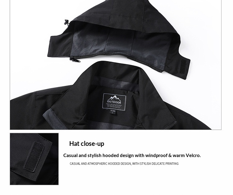 Giacca da uomo, antivento, impermeabile, con strato singolo, in morbida pelle, per alpinismo e sport all'aria aperta, taglie forti_voghion.com