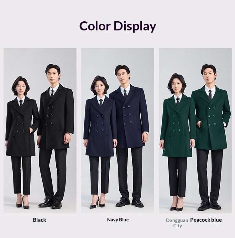 boy Boy Boy Same Style Double-Breasted Men, Autumn Winter Business Commuting Woolen Formal Workwear Wool Coat Professional Wear For_voghion.com