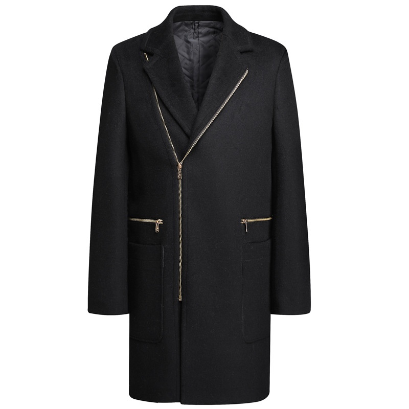 boy Boy Boy 2024 New Autumn Winter Wool Coat Mid-Length Thickened Zipper Fashion Jacket Men's Cross-Border Exclusive_voghion.com