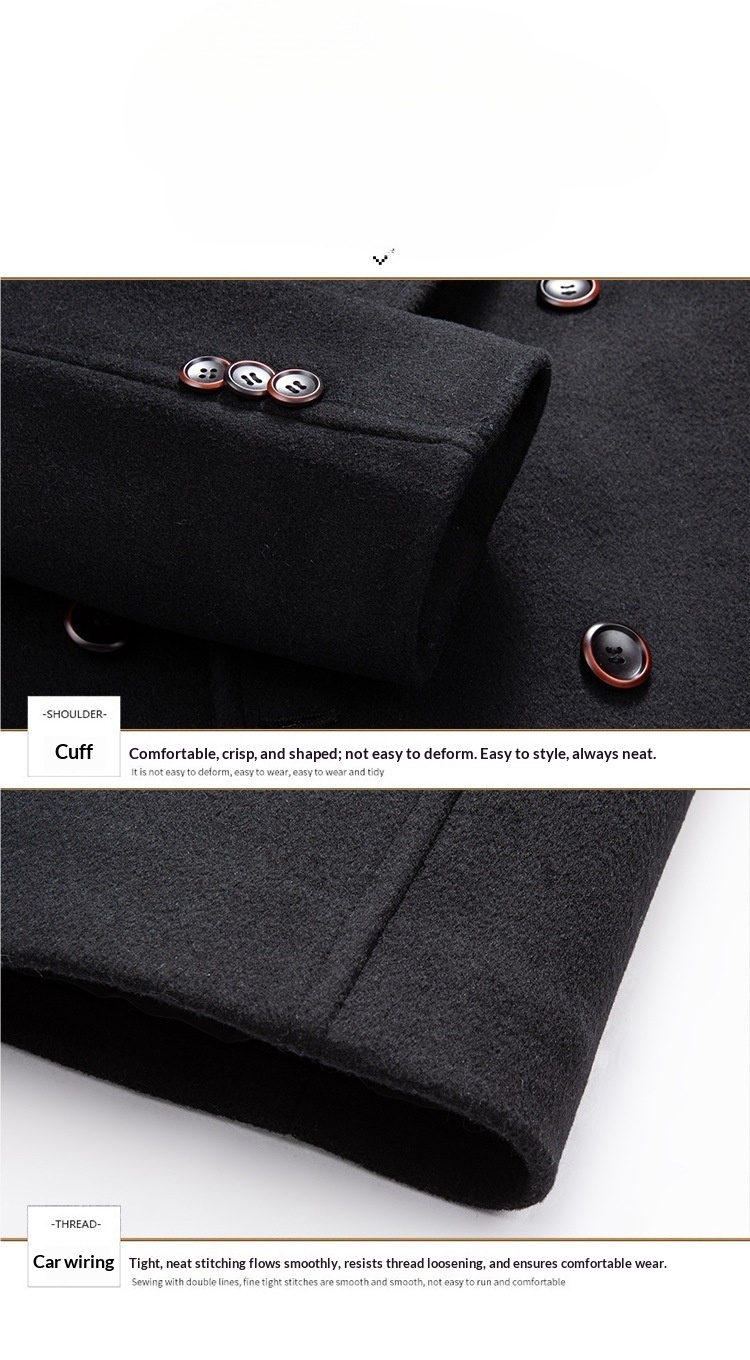 boy Boy Boy Cross-Border Autumn Winter New Double-Breasted Over-the-Knee Long Men's Thickened Wool Trench Coat Woolen Jacket_voghion.com