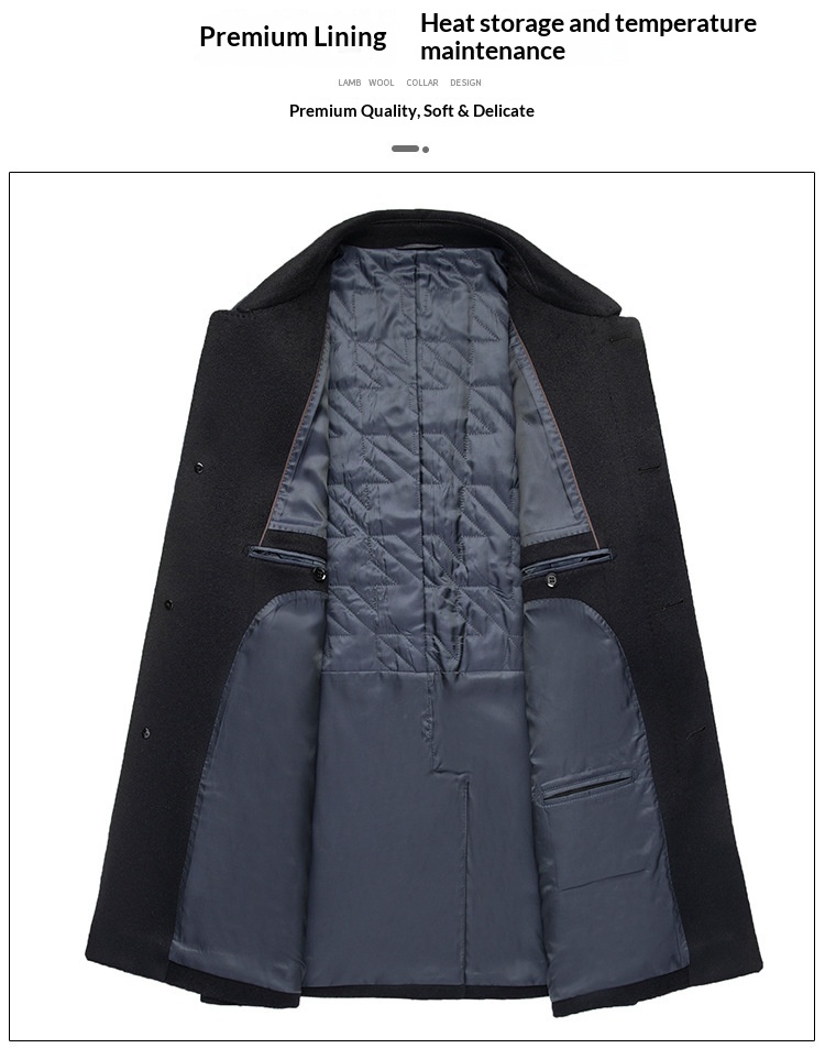 boy Boy Boy Wool And Goose Down Coat With Cashmere Men, Turn-Down Collar, Winter New Mid-Length Business Thickened Woolen Jacket For_voghion.com