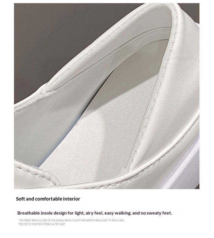 ShoeGlobe Nure da donna, comode e non affaticanti, scarpe da lavoro speciali per ufficio e medicina, bianche, in pelle, primaverili e autunnali_voghion.com