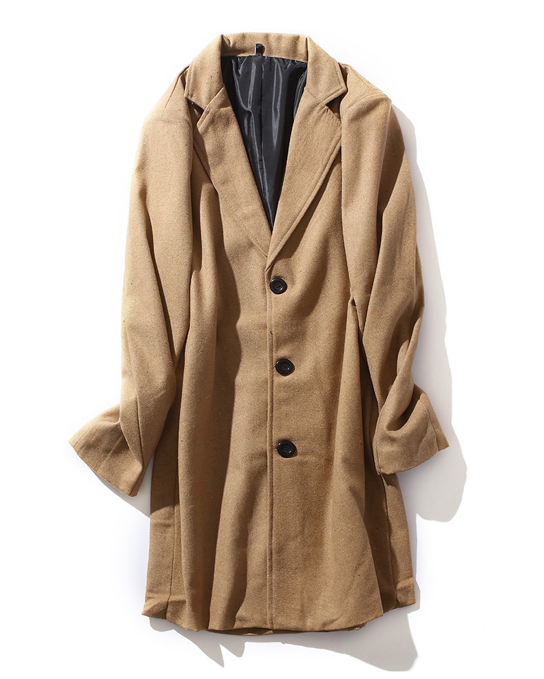 boy Boy Boy 2025 Cross-Border New Men's British Style Mid-Length Wool Autumn Winter Material Jacket Woolen Trench Coat_voghion.com