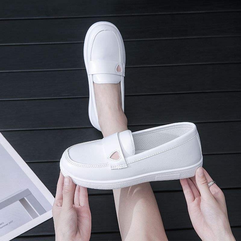 ShoeGlobe ShoeGlobe New Style Nurse For Women, Soft Sole, Breathable, Comfortable, White, Odor-resistant, Non-slip, Flat Medical Shoes_voghion.com