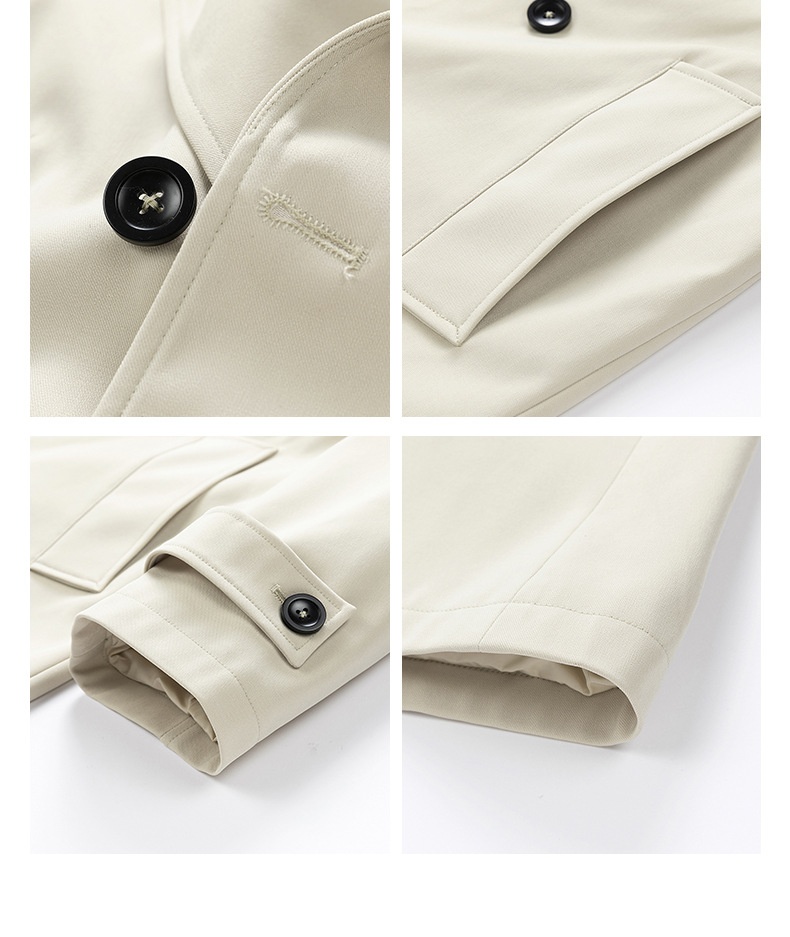 Women's Clothing Women's Clothing Women's Clothing Women's Clothing Spring And Autumn Khaki Trench Coat For Men, Mid-Len_voghion.com