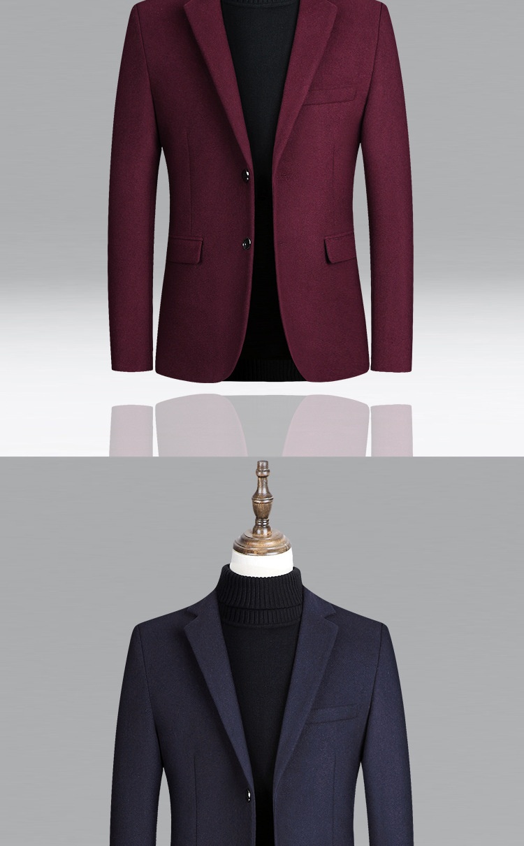 boy Boy Boy 2025 Herbst/Winter Neuer Herren-Wollblazer Business Casual Jacke Einzelanzug Herren_voghion.com