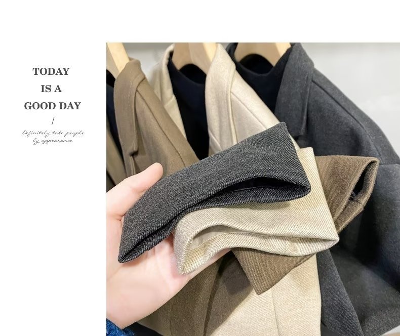 Herren-Herbst-Winter-Dicker Wollmantel, lässiger High-End-Anzug, Blazer, koreanischer Stil_voghion.com