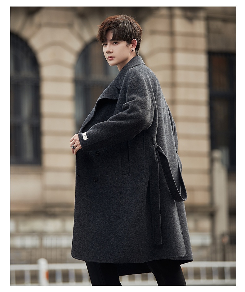 boy Boy Boy 2025 Autumn Winter New Men Mid-Length Over-the-Knee Sheep Wool Woolen Trench Coat Korean Style Trendy_voghion.com