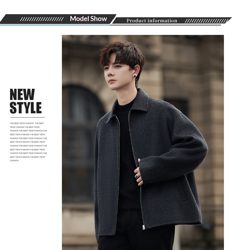 boy Boy Boy Men Autumn Winter New Korean Style Trendy Short High-End Wool Men's Jacket Top Coat_voghion.com
