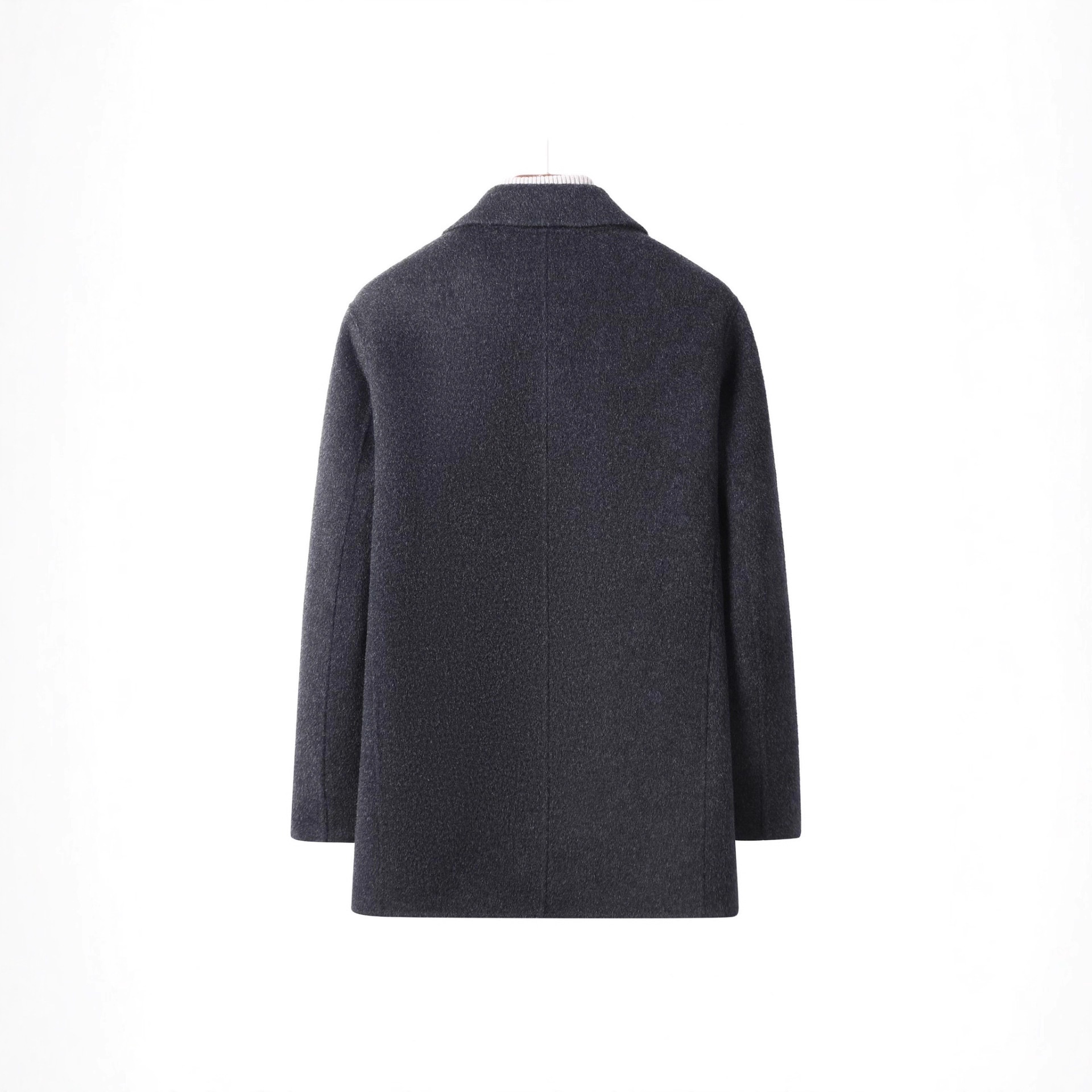 Costume homme en pure laine double face, manteau épais tendance et décontracté, idéal pour l'automne et l'hiver._voghion.com