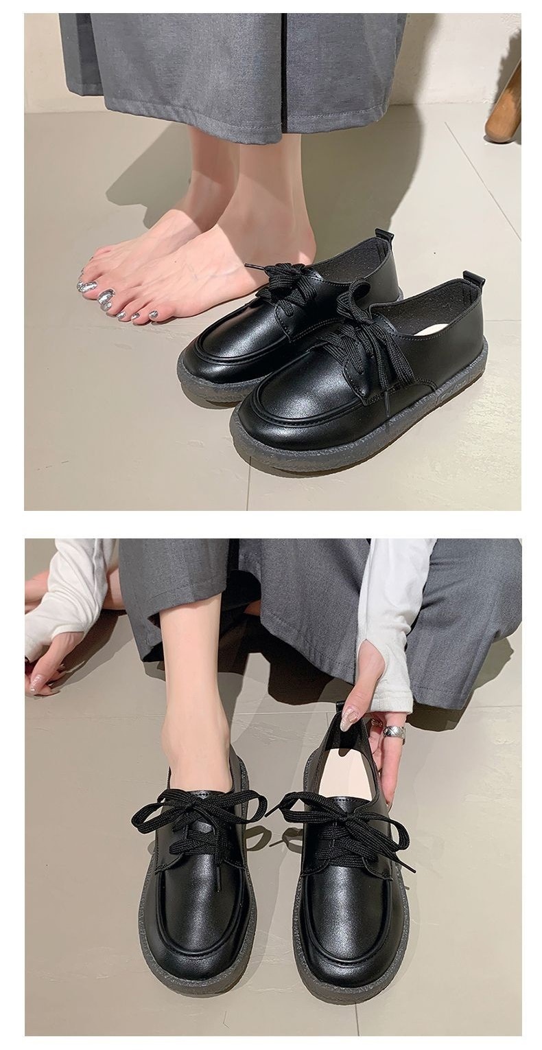 ShoeGlobe Damen-Lederschuhe mit weicher Sohle, klein, Frühjahr/Herbst 2025, flach, rutschfest, weiß, bequem, für Arbeit, Pflege, Einzelschuhe_voghion.com