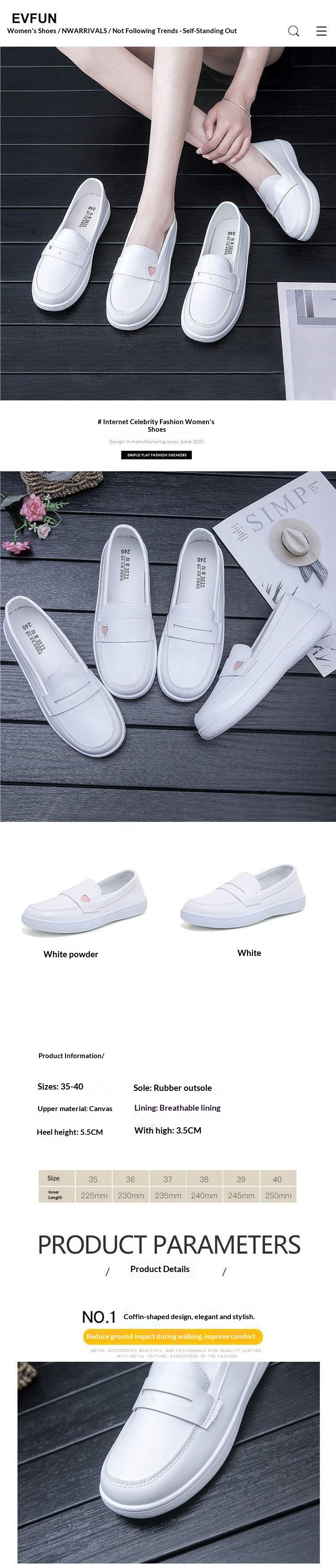 ShoeGlobe ShoeGlobe New Style Nurse For Women, Soft Sole, Breathable, Comfortable, White, Odor-resistant, Non-slip, Flat Medical Shoes_voghion.com