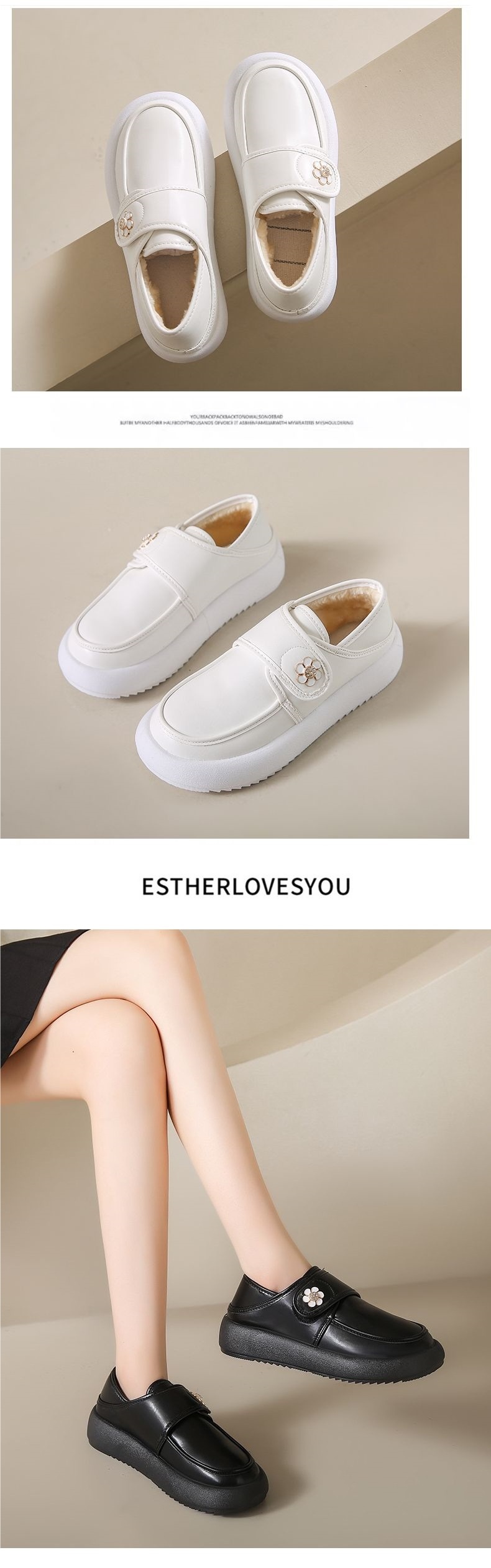 ShoeGlobe Nurse Damenschuhe, Herbst, weich, bequem, langlebig, vielseitig, dicke Sohle, Klettverschluss, leichte Arbeitsschuhe, weiß_voghion.com