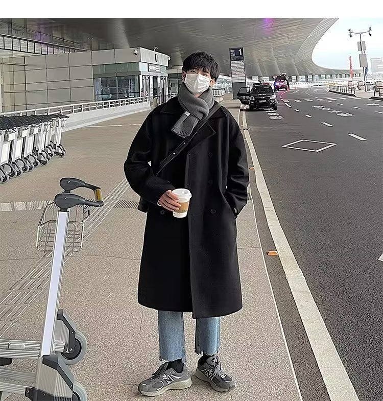 boy Boy Boy Men's Wool Autumn Winter High School Style Trench Coat Mid-Length Suit Versatile Jacket Outdoor Cool And Handsome_voghion.com