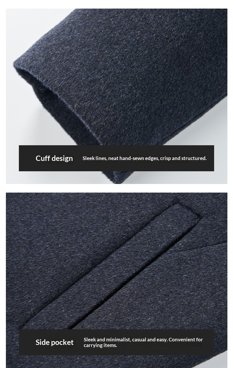 boy Boy Boy Double-Sided Wool For Men, Autumn And Winter Woolen Coat With Detachable Down Liner, Dad's Outfit, Middle-Aged Casual_voghion.com