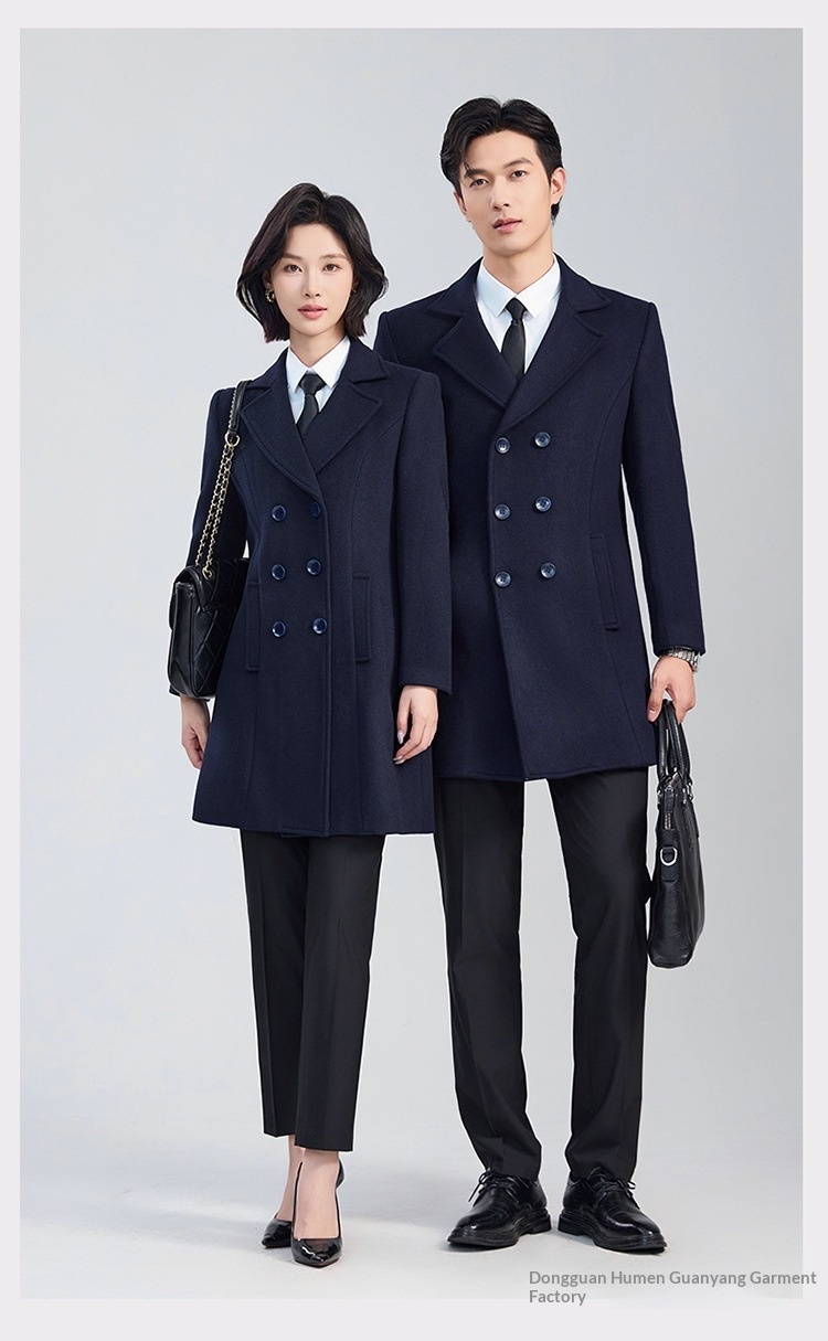 boy Boy Boy Same Style Double-Breasted Men, Autumn Winter Business Commuting Woolen Formal Workwear Wool Coat Professional Wear For_voghion.com