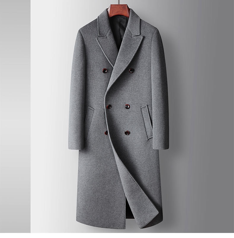 boy Boy Boy Men's Autumn Winter Long Over-the-Knee Double-Breasted Wool Trench Coat For Young And Middle-Aged Business Casual Warm_voghion.com