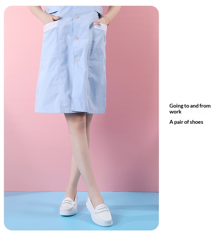 ShoeGlobe Damen-Sneaker „Nurse“ aus echtem Leder, gepolstert, weich, atmungsaktiv, rutschfest, mit Fleece-Futter und dicker Sohle – ideal für Herbst und Winter. Warm und bequem._voghion.com