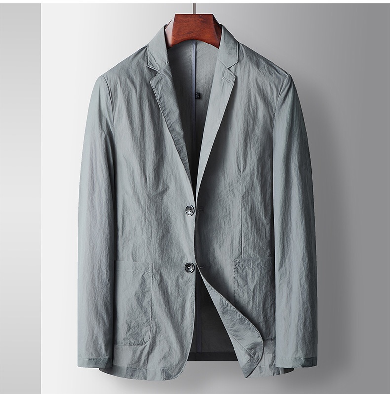 Giacca casual monopetto con protezione solare, tinta unita, leggera, da uomo, modello BOY BOY, primavera estate 2025_voghion.com