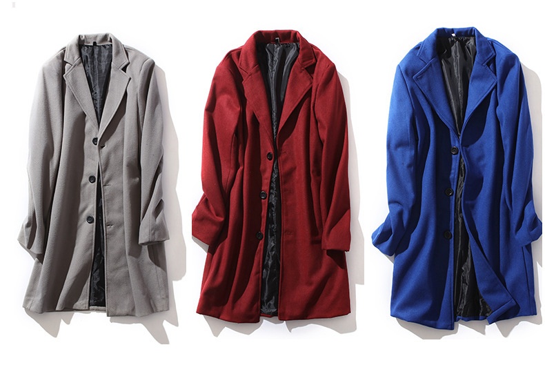 boy Boy Boy 2025 Cross-Border New Men's British Style Mid-Length Wool Autumn Winter Material Jacket Woolen Trench Coat_voghion.com