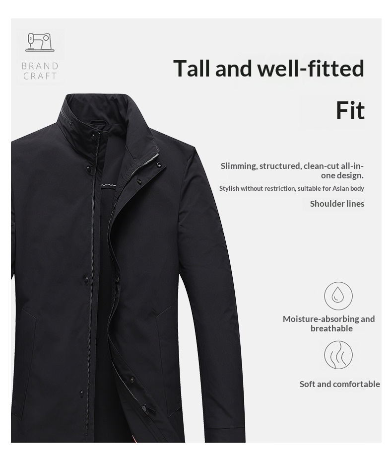 2021 Autumn New Coat Middle-aged Men's Mid-length Sleeve_voghion.com