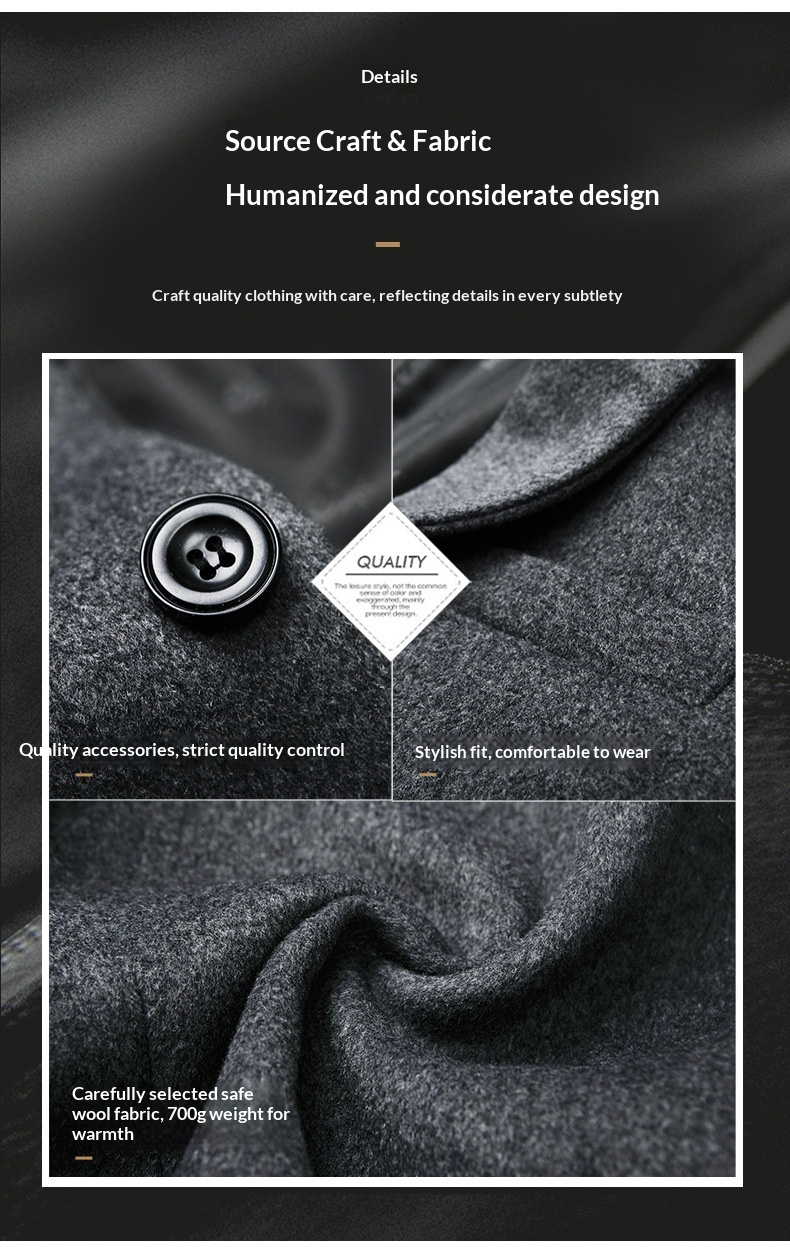 boy Boy Boy Wool Suit Korean Style Slim Fit Autumn Winter Middle-aged Woolen Coat Men's Jacket_voghion.com