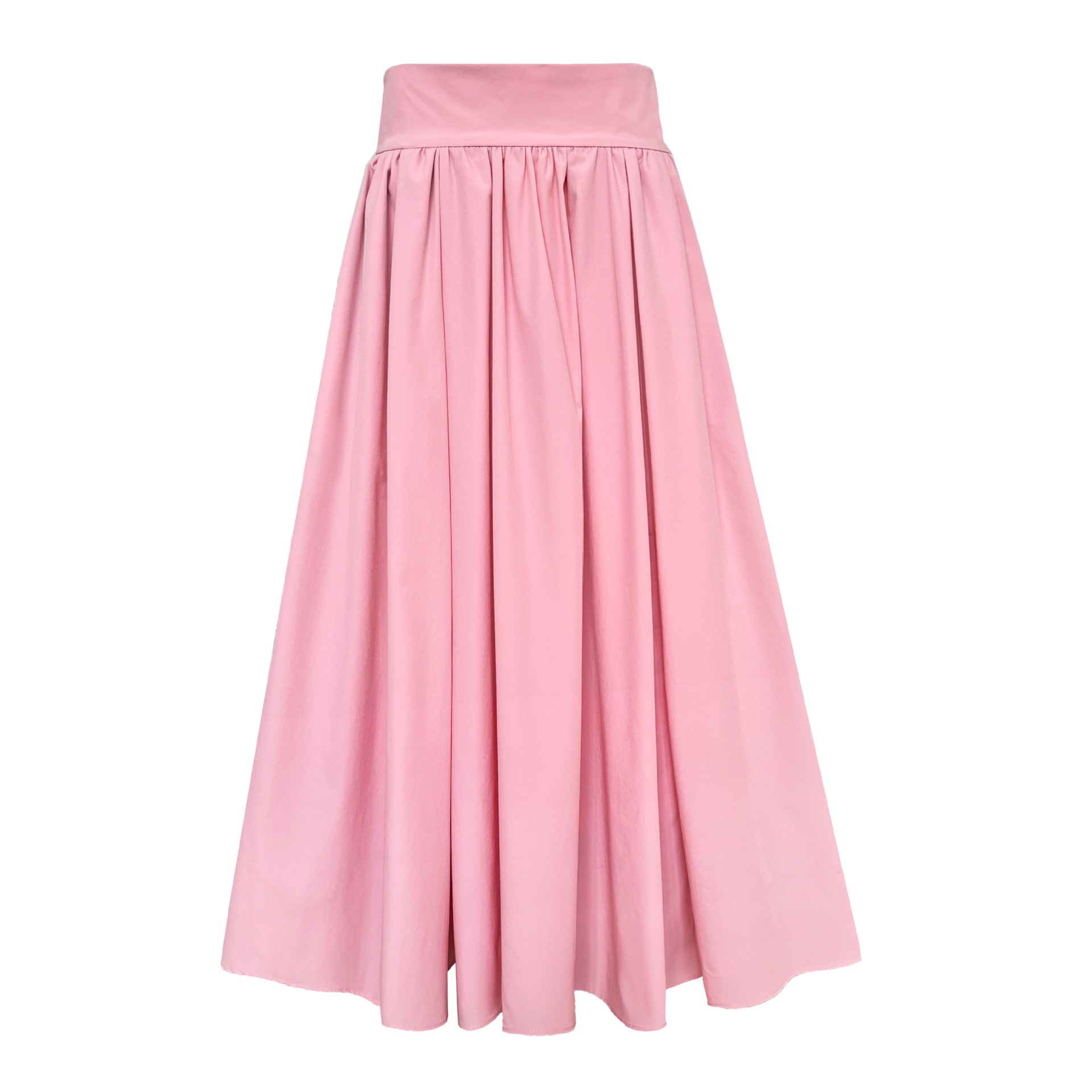 ChicShe Luxi 2025 Autumn New French Style High-End Pink Half Large Hem A-Line Pleated Skirt 73212_voghion.com