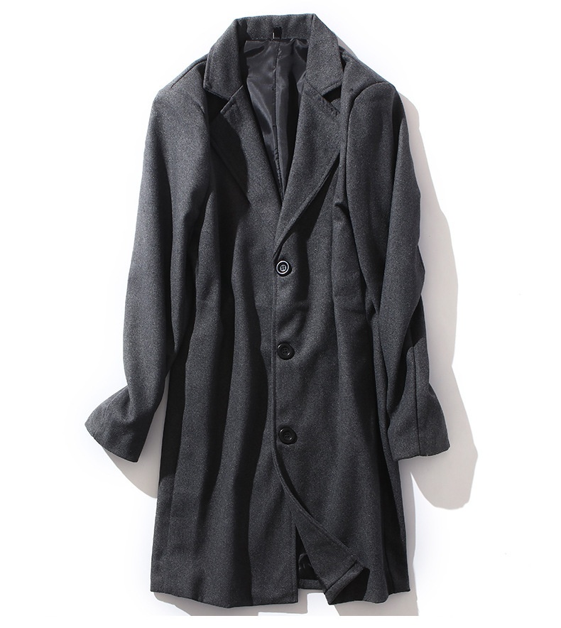 boy Boy Boy 2025 Cross-Border New Men's British Style Mid-Length Wool Autumn Winter Material Jacket Woolen Trench Coat_voghion.com