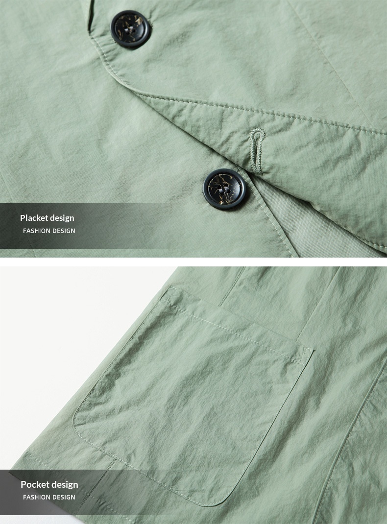 Giacca casual monopetto con protezione solare, tinta unita, leggera, da uomo, modello BOY BOY, primavera estate 2025_voghion.com