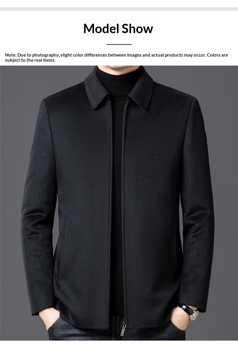 boy Boy Boy Authentic Pure Wool Coat Men, Autumn And Winter Warm Goose Down For Middle-aged Dads, Non-iron Men's Woolen Jacket_voghion.com
