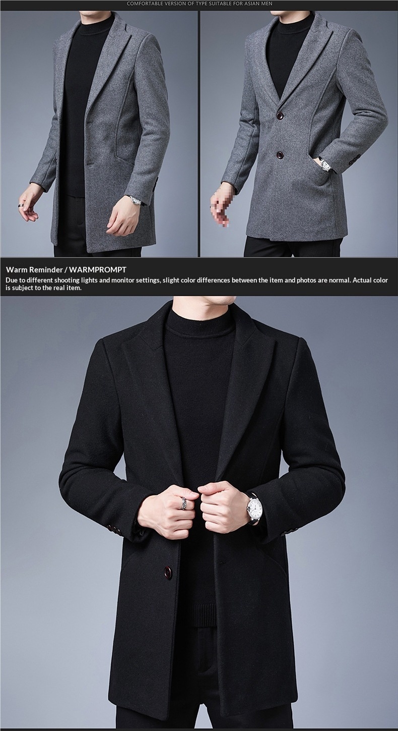 boy Boy Boy Cross-Border Winter New Mid-Length Thickened Wool Cashmere Trench Coat For Young And Middle-Aged Men 3S_voghion.com