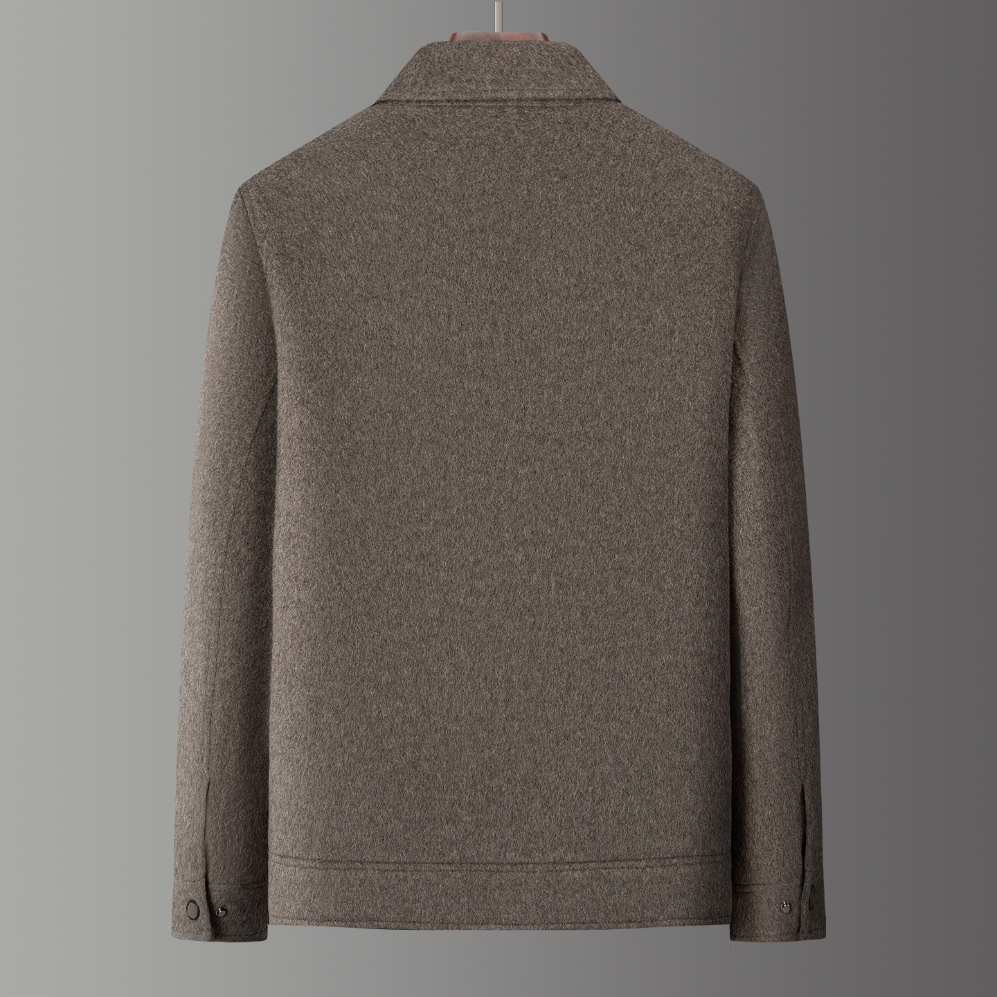 Manteau Boy Boy 100% laine double face Automne-Hiver 2025, nouveau manteau épais en duvet pour homme, vêtement de travail décontracté_voghion.com