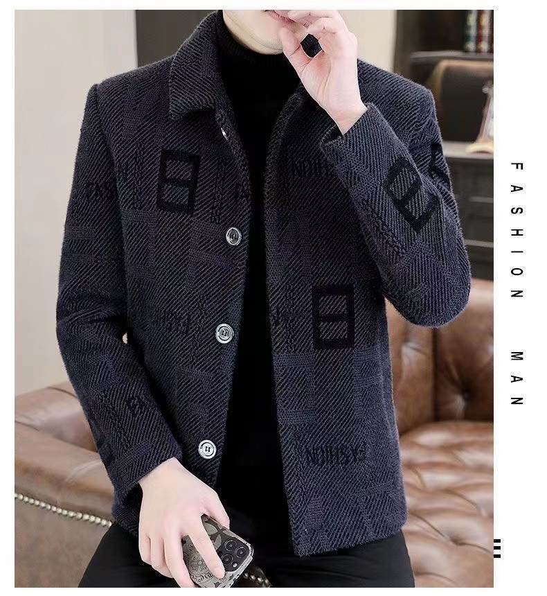 boy Boy Boy 2023 Men's Autumn Winter New Short Woolen Coat Korean Style Warm Thickened Casual Jacket_voghion.com