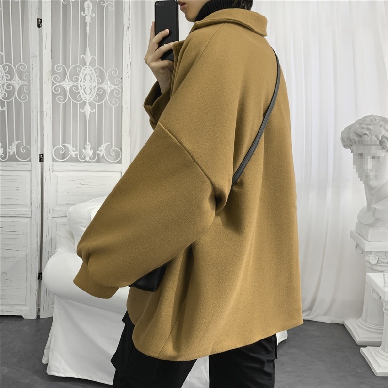 boy Boy Boy Medium Length Men's Jacket Autumn Winter Korean Version Loose Ins Trend Brand Simple Stylish Wool Trench Coat_voghion.com