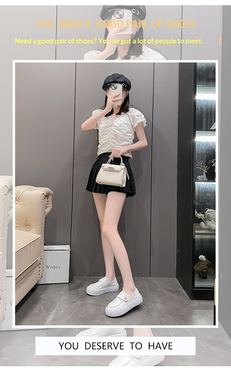 ShoeGlobe Nure da donna, comode e non affaticanti, scarpe da lavoro speciali per ufficio e medicina, bianche, in pelle, primaverili e autunnali_voghion.com