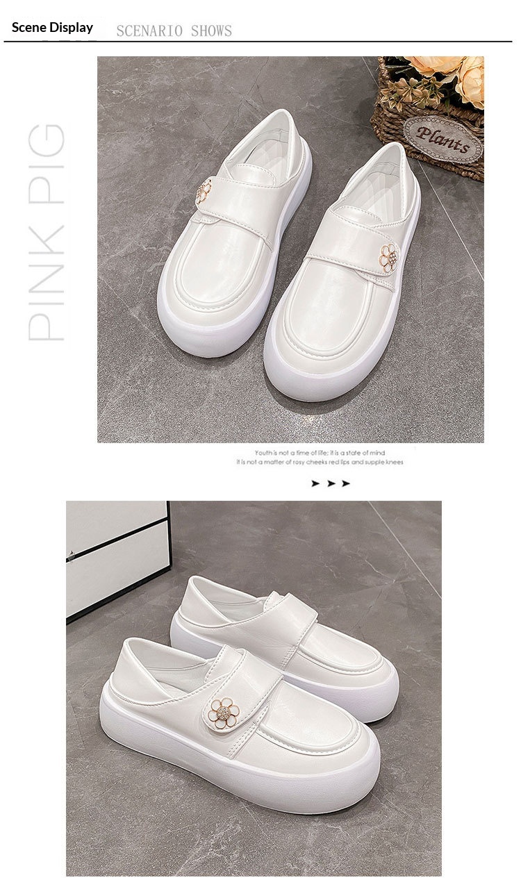 ShoeGlobe Nure da donna, comode e non affaticanti, scarpe da lavoro speciali per ufficio e medicina, bianche, in pelle, primaverili e autunnali_voghion.com