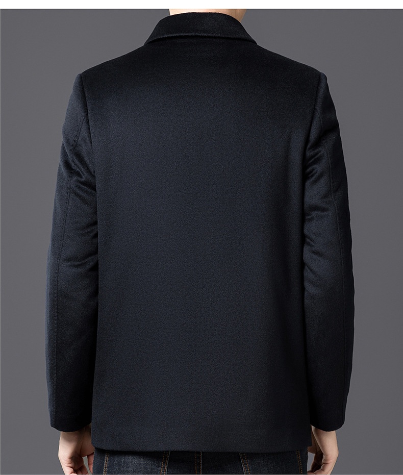 boy Boy Boy Authentic Pure Wool Coat Men, Autumn And Winter Warm Goose Down For Middle-aged Dads, Non-iron Men's Woolen Jacket_voghion.com