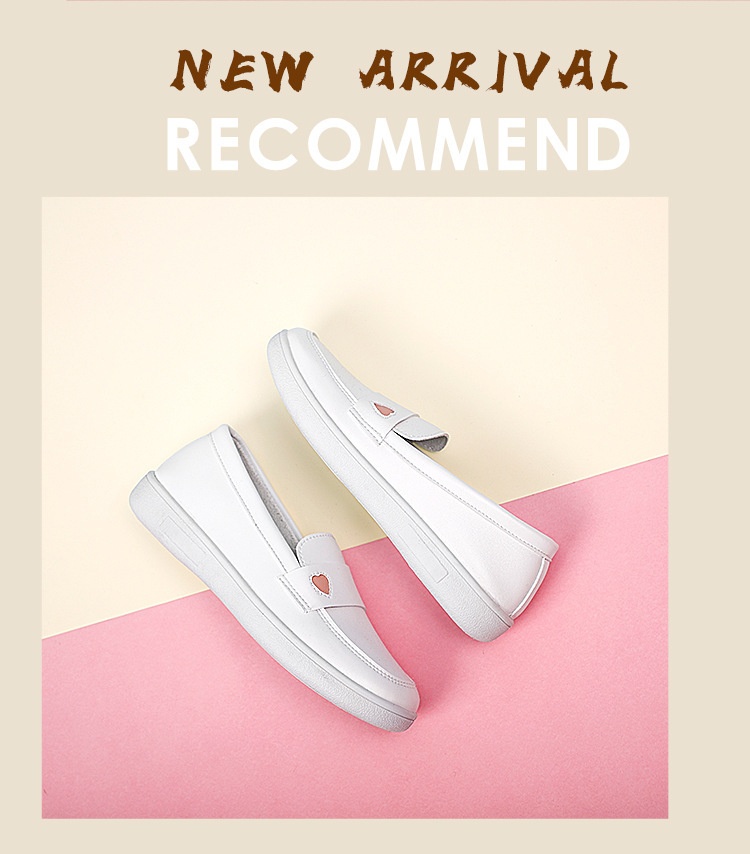 ShoeGlobe Flache Pflegeschuhe für Damen, bequeme, lässige Sommerschuhe mit weicher Sohle, weiß, rutschfest und atmungsaktiv, medizinische Arbeitsschuhe_voghion.com