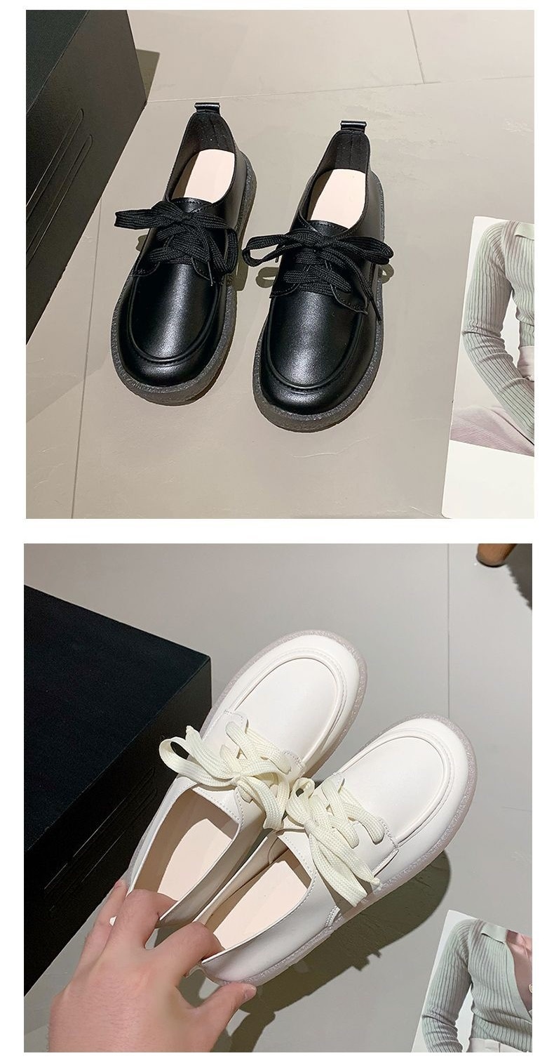 ShoeGlobe Damen-Lederschuhe mit weicher Sohle, klein, Frühjahr/Herbst 2025, flach, rutschfest, weiß, bequem, für Arbeit, Pflege, Einzelschuhe_voghion.com