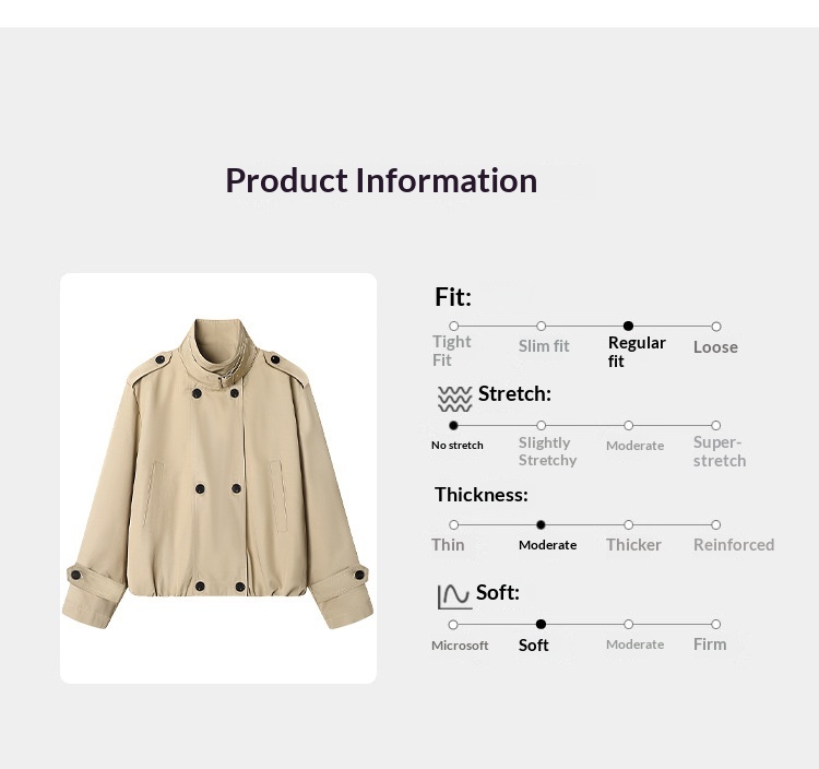 Women's Clothing Women's Clothing Women's Clothing Women's Clothing British Style Petite Short Jacket Trench Coat Casual Elegant Autumn New Korean_voghion.com